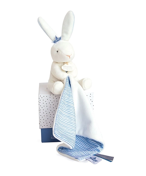 E-shop Doudou Darčeková súprava - námorník králik s muchotrávkou 10 cm
