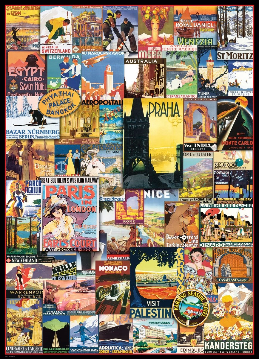 E-shop Eurographics Travel around the World Vintage Posters 1000 dielov