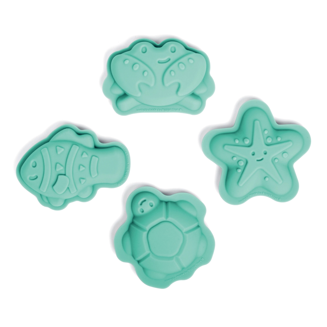 E-shop Bigjigs Toys Silikonové formičky zelené Eggshell