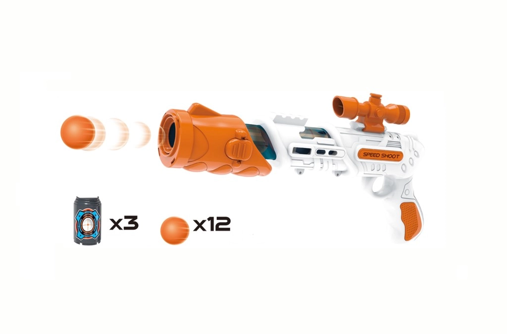 E-shop Alltoys Pištoľ na penové loptičky 34 cm