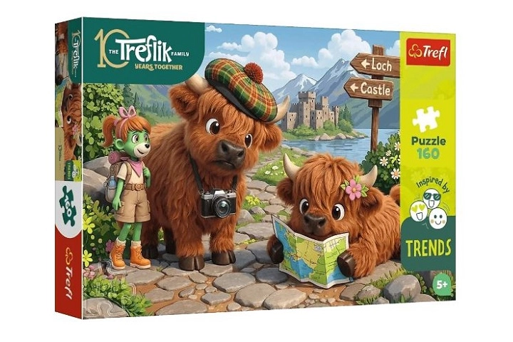Detské puzzle Trefl Kids Rozkošná kravička 160 dielikov
