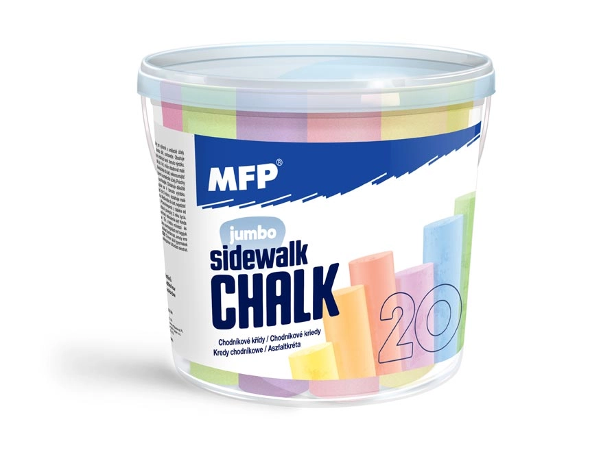 E-shop MFP 6320136 kriedy M chodníkové okrúhle mix farieb vedierko 20 ks