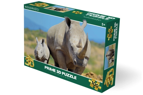 3D puzzle nosorožce 100 dielikov