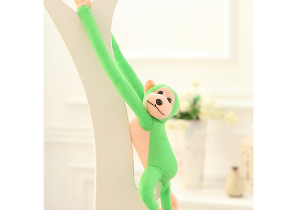 Lean Toys Opica s mláďatkom zelená 80 cm