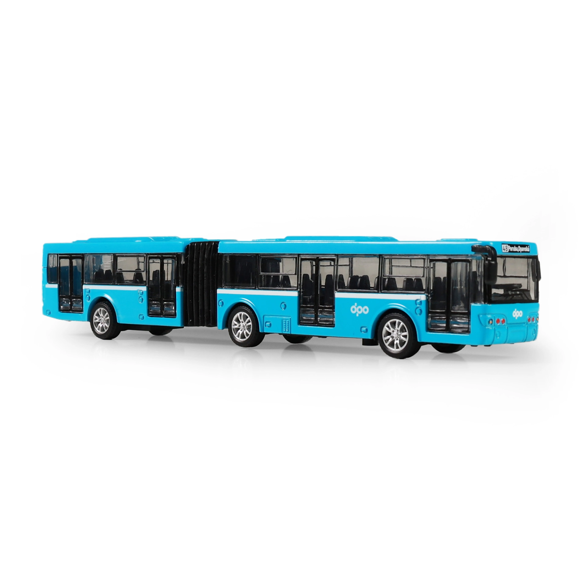 E-shop Rappa Kovový kĺbový autobus DPO Ostrava modrý 18 cm