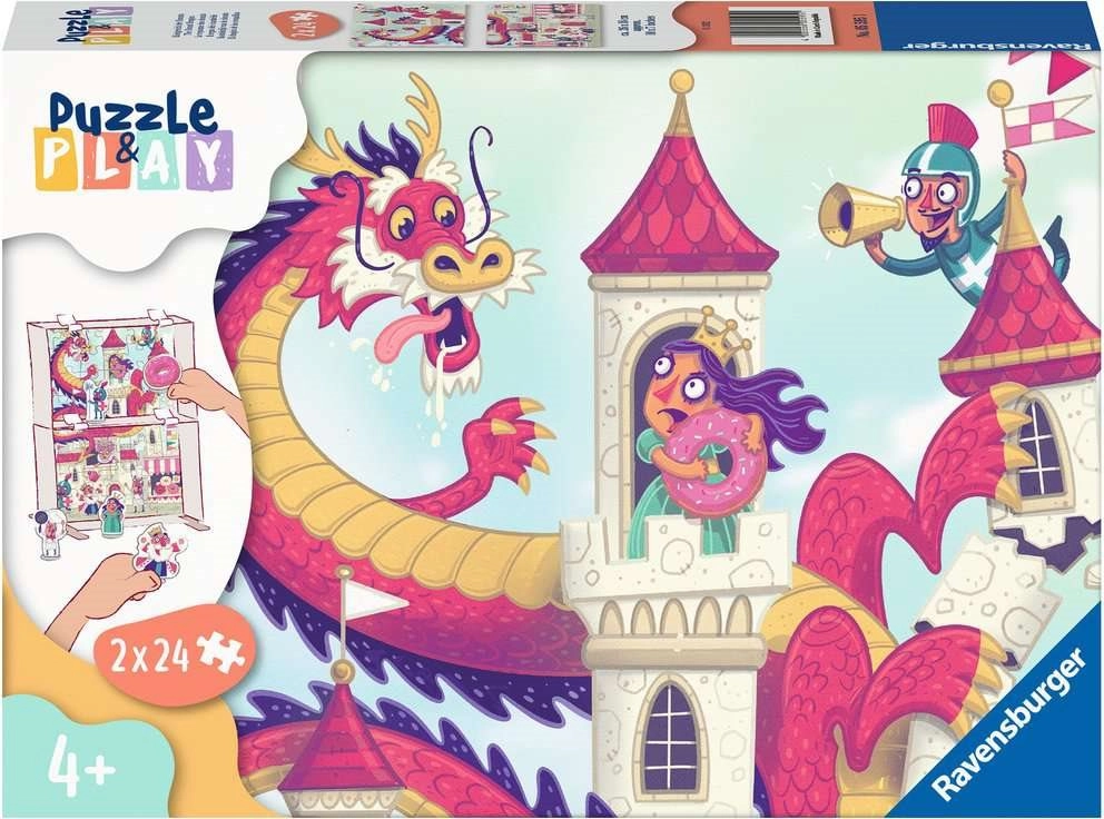 E-shop Ravensburger & Play Drak na zámku 2 x 24 dielov