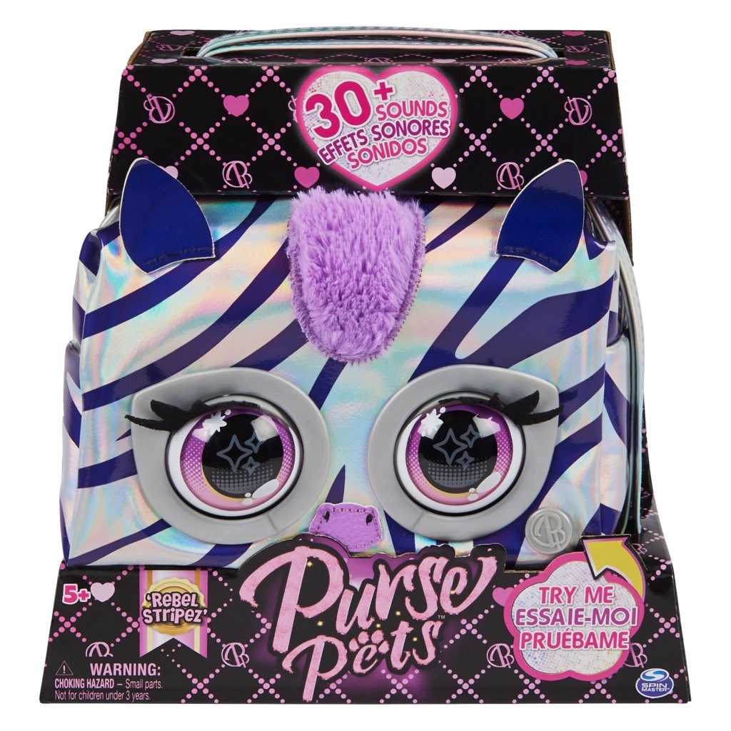 E-shop Spin Master PURSE PETS METALICKÁ INTERAKTÍVNA KABLEKA ZEBRA