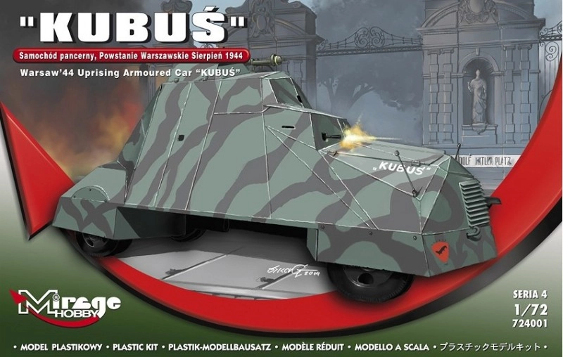 E-shop Kubuś – obrnený automobil Varšavského povstania 1944, mierka 1:72