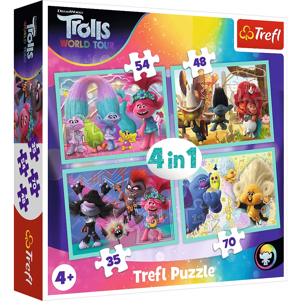 E-shop Trefl Trollové 2 Světové turné 4v1 35,48,54,70 dielov