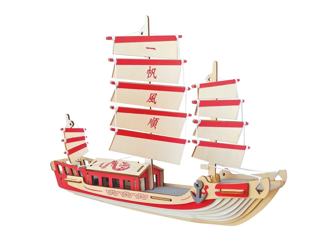 E-shop Woodcraft drevené 3D puzzle – japonská plachetnica