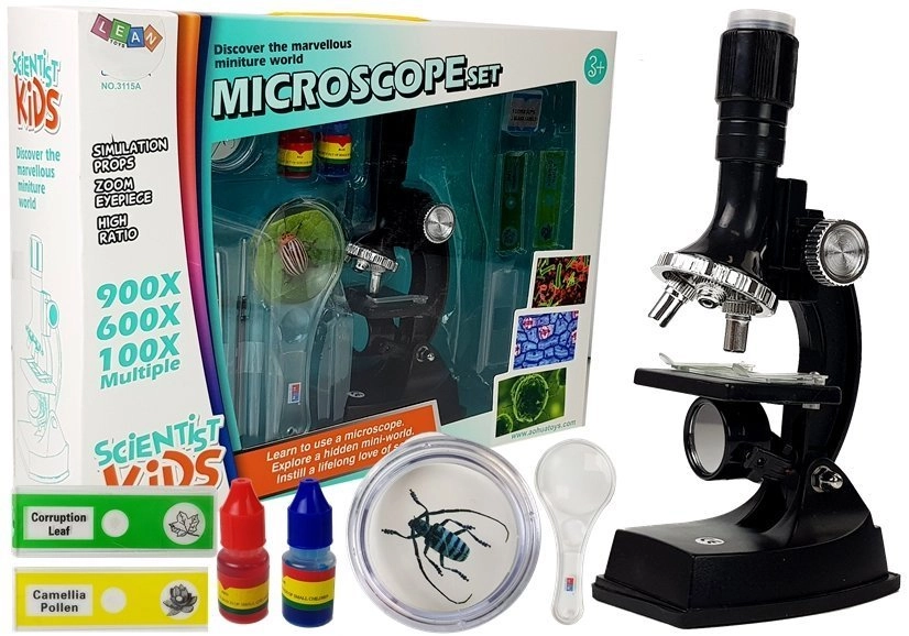 E-shop Detský vzdelávací mikroskop pre mladých vedcov 900x 600x 100x