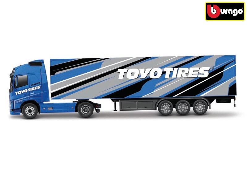 E-shop Bburago Volvo FH16 Globetrotter 750 XXL Trailer Toyo Tires 1:43