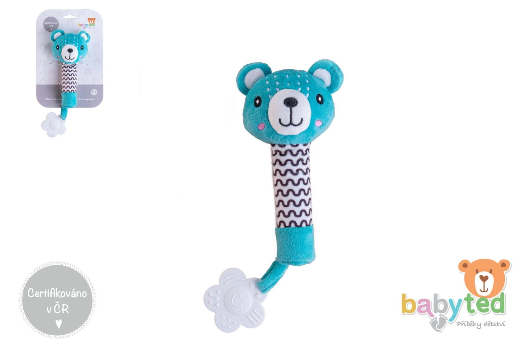 E-shop Plyšové pískatko a hryzadlo medvedík BABYTED 25 cm
