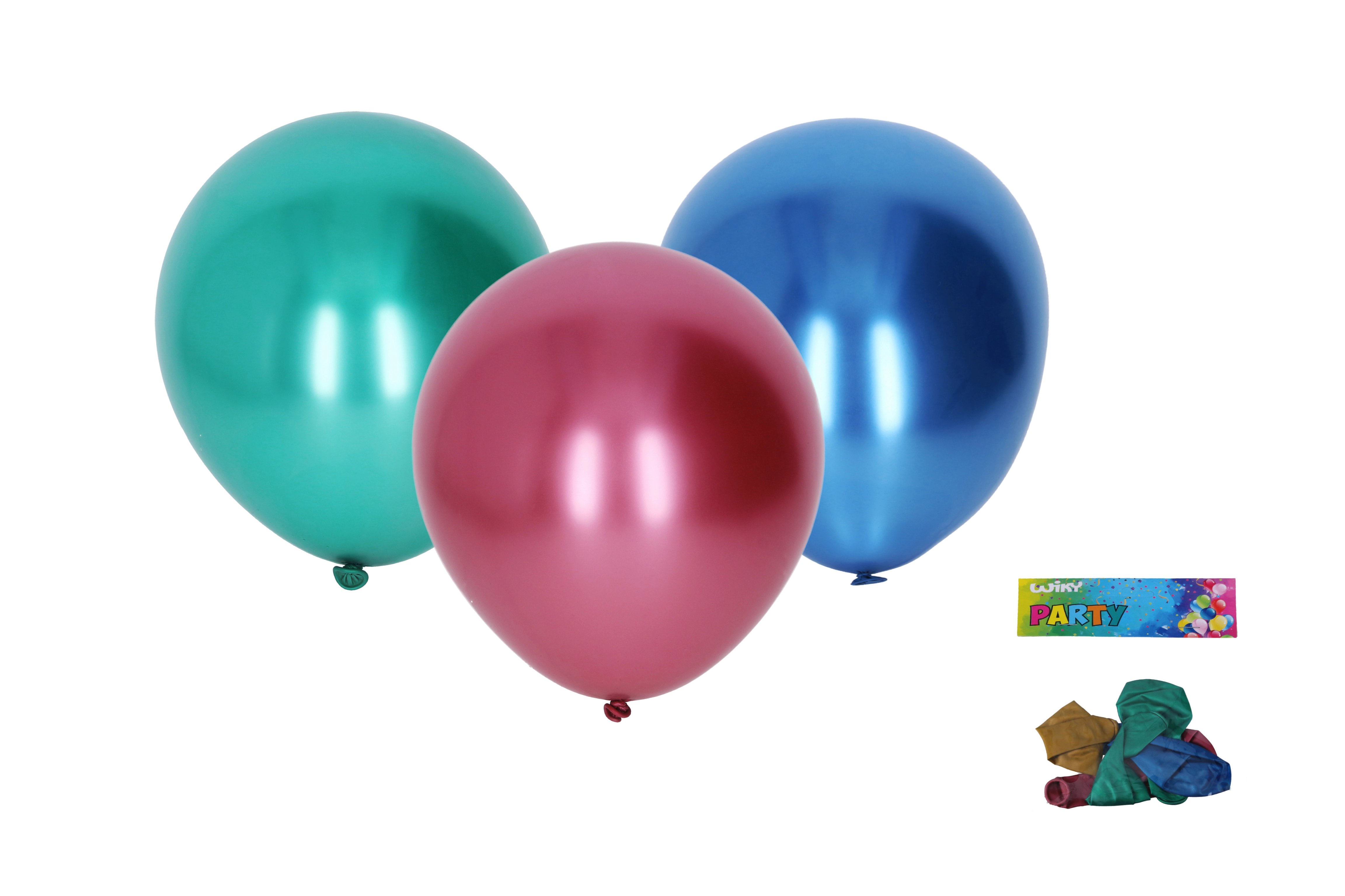 E-shop Wiky Balónik nafukovací 25cm sada chrómové