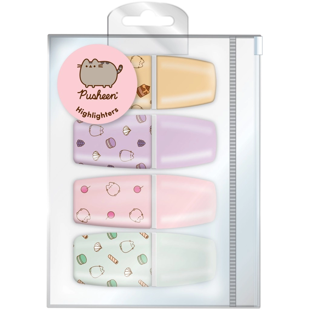 Pusheen zvýrazňovače – sada roztomilých pastelových zvýrazňovačov