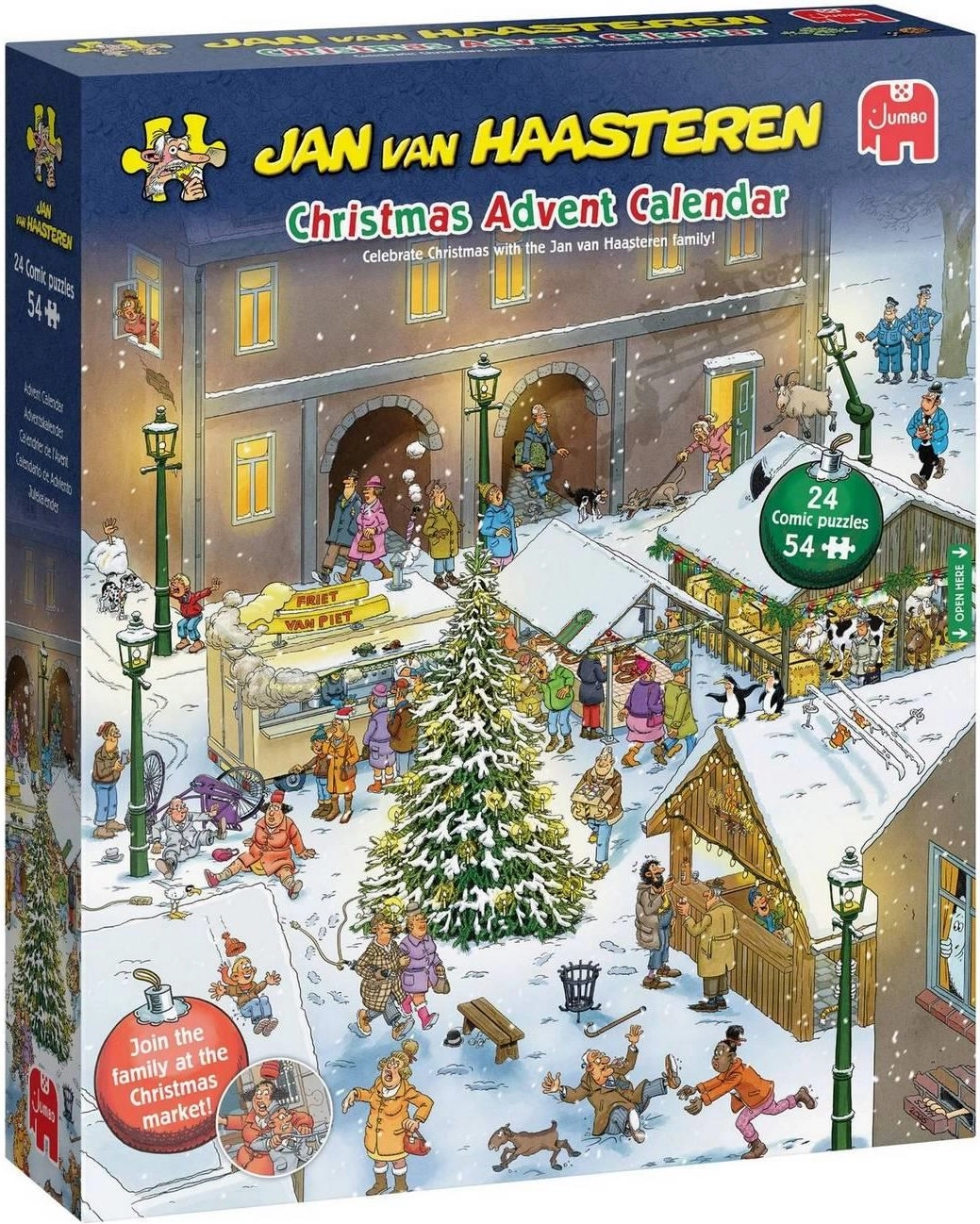Jumbo adventný kalendár s puzzle Jan van Haasteren