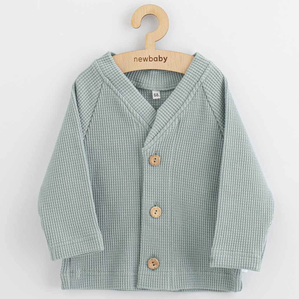 dojčenský kabátik na gombíky New Baby Oliver, sivý, 56 (0–3 m)