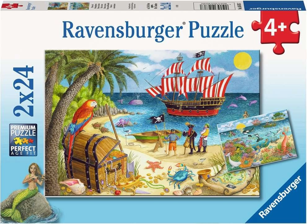 E-shop Ravensburger Piráti a morské víly 2 x 24 dielov