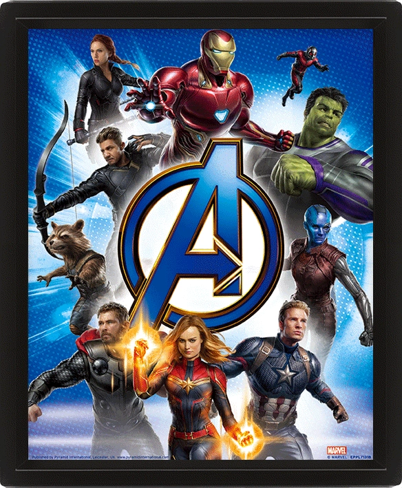 3D obraz Avengers v rámčeku