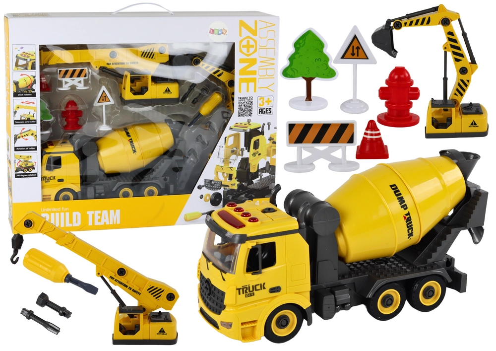 E-shop LEAN TOYS Stavebné vozidlo – žlté 1:12