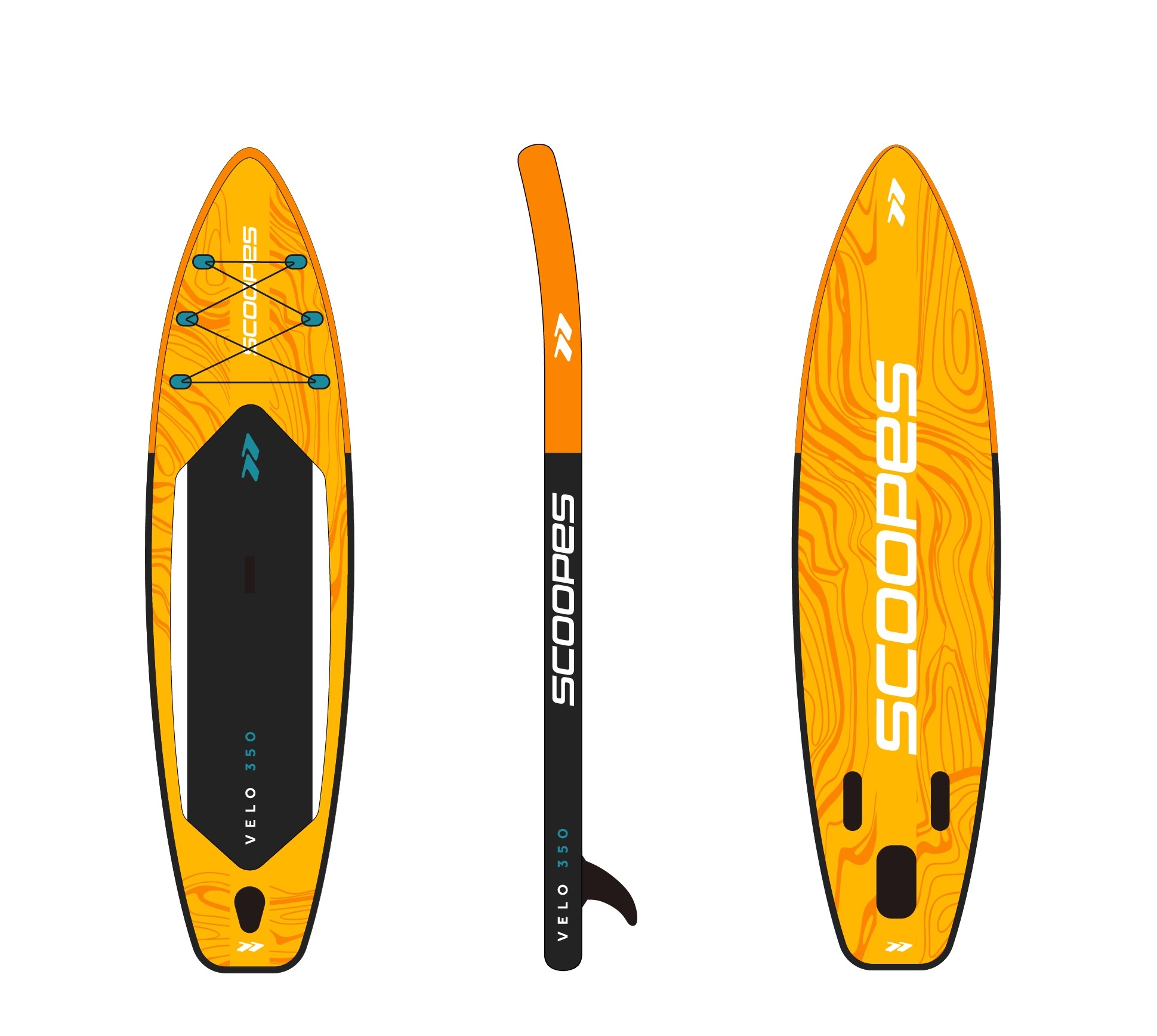 E-shop nafukovací paddleboard LAGO 320 cm so sadou príslušenstva, žltý