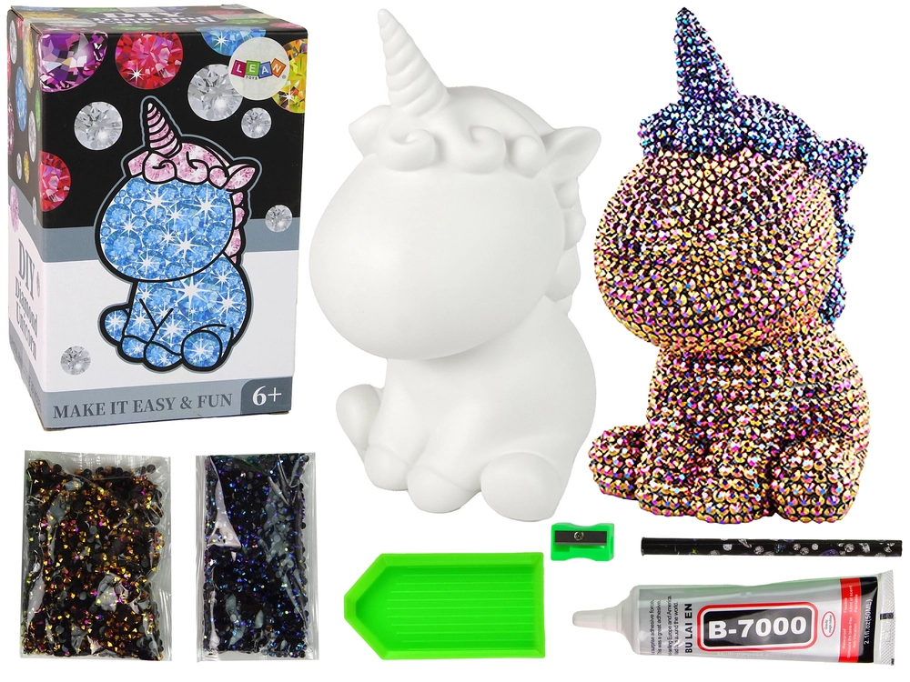 E-shop Lean Toys Kreatívna sada DIY Diamantový jednorožec farebný