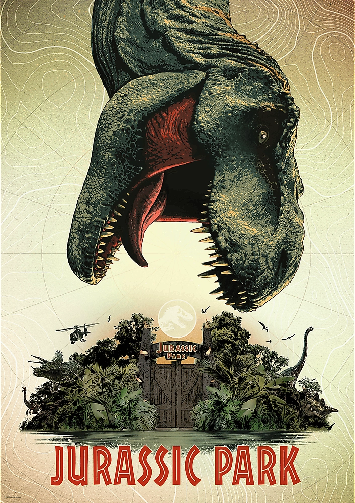 E-shop TREFL Premium Plus Jurassic Park Filmový plakát 1000 dielov