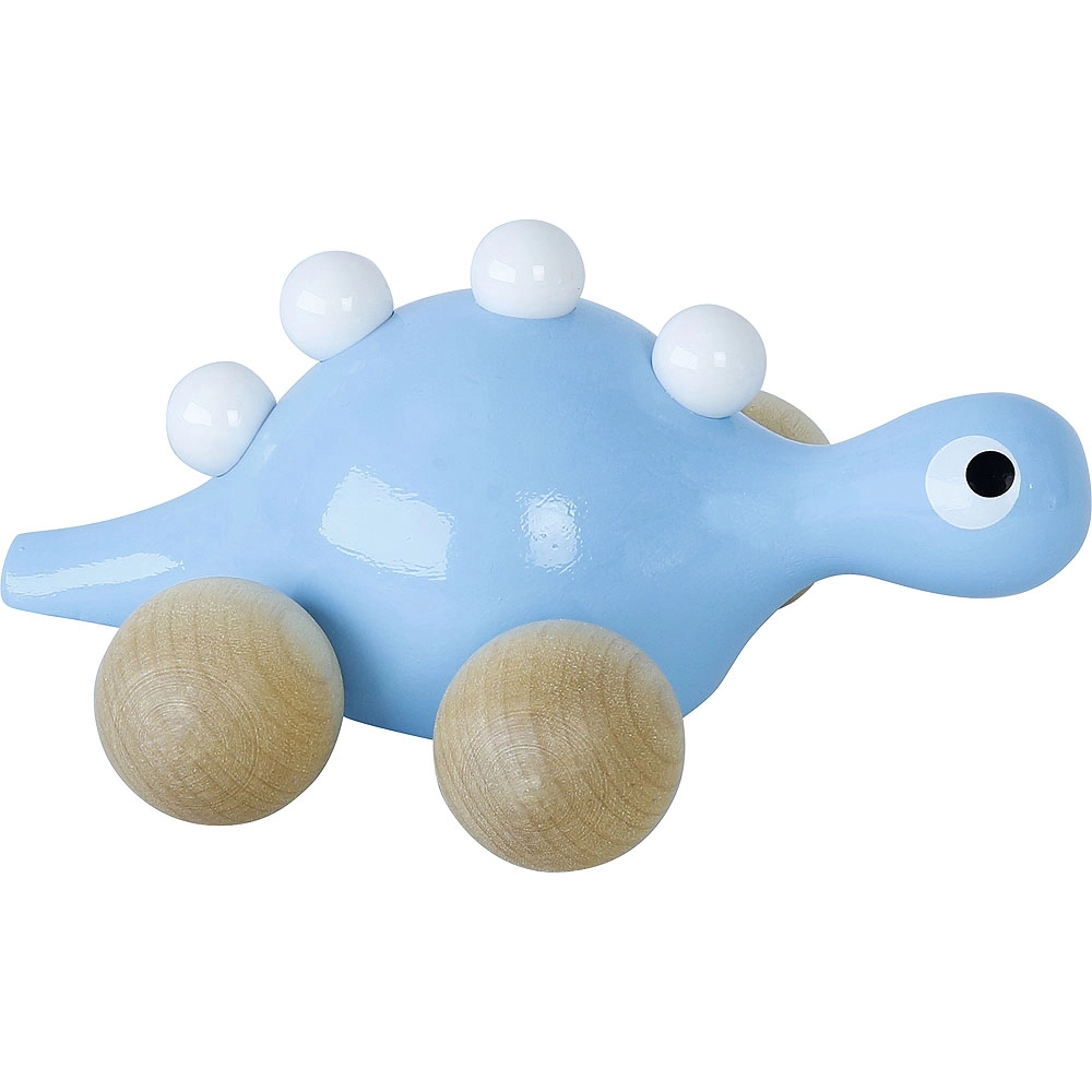 E-shop Vilac drevený dinosaurus na kolieskach modrý