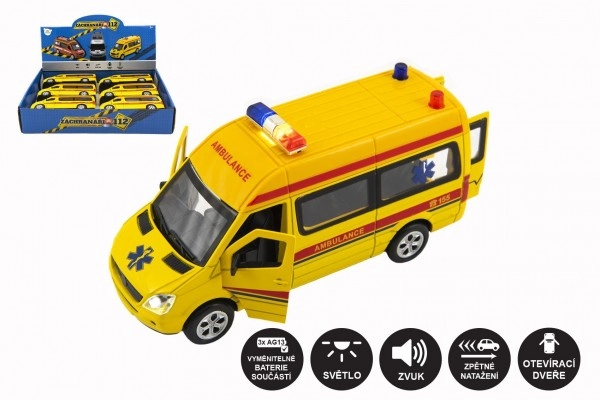 E-shop Teddies sanitka so zvukom a svetlom 15cm