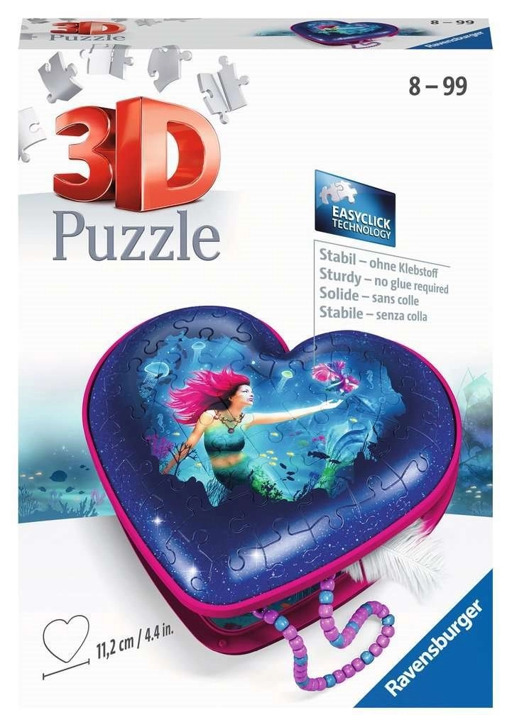 E-shop Ravensburger 3D puzzle Srdce Mořské víly 54 ks