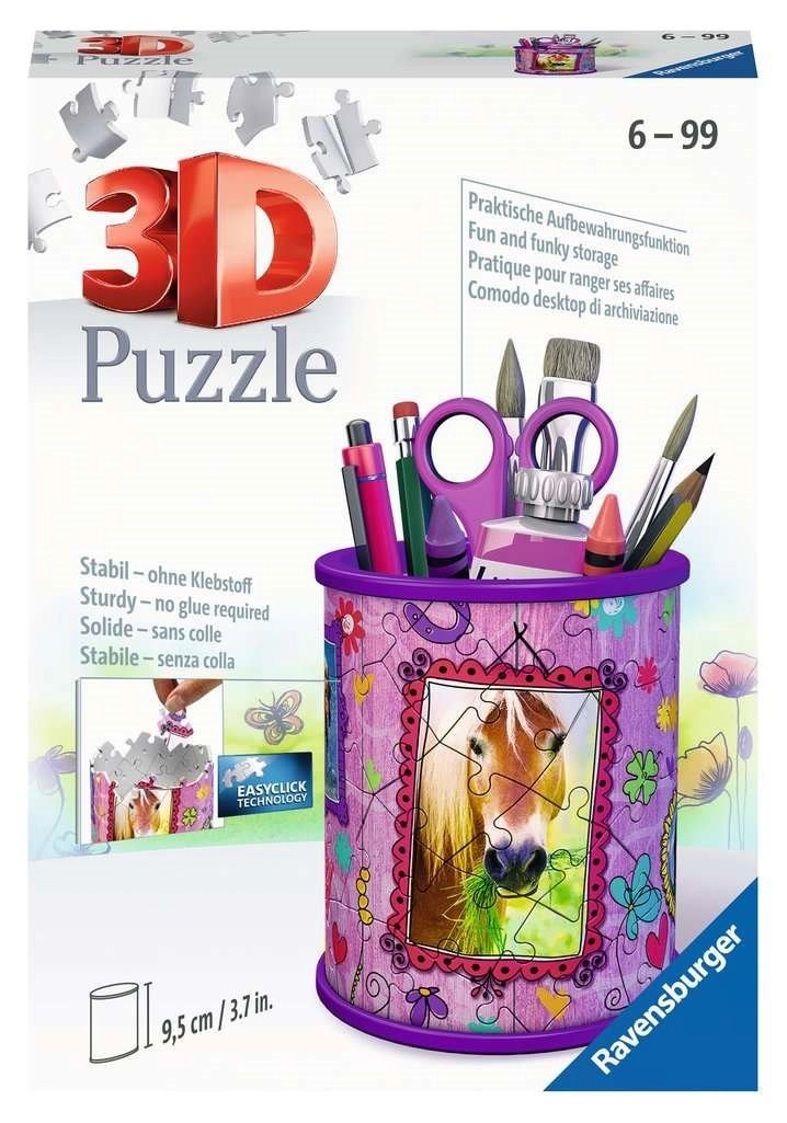 E-shop Ravensburger 3D puzzle Stojan na ceruzky Kôň 54 ks