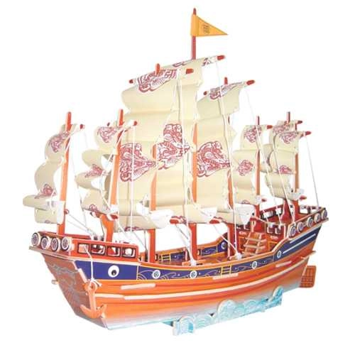 E-shop Drevené 3D puzzle Farebná plachetnica