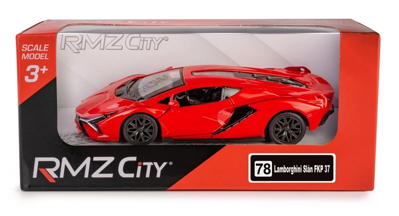 Kovový model auta Lamborghini Sian 1:39 červený