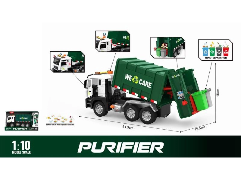 Smetiarske auto 1:10 so svetlom a zvukom