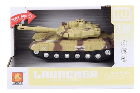 E-shop Béžový tank na batérie so svetlami a zvukmi