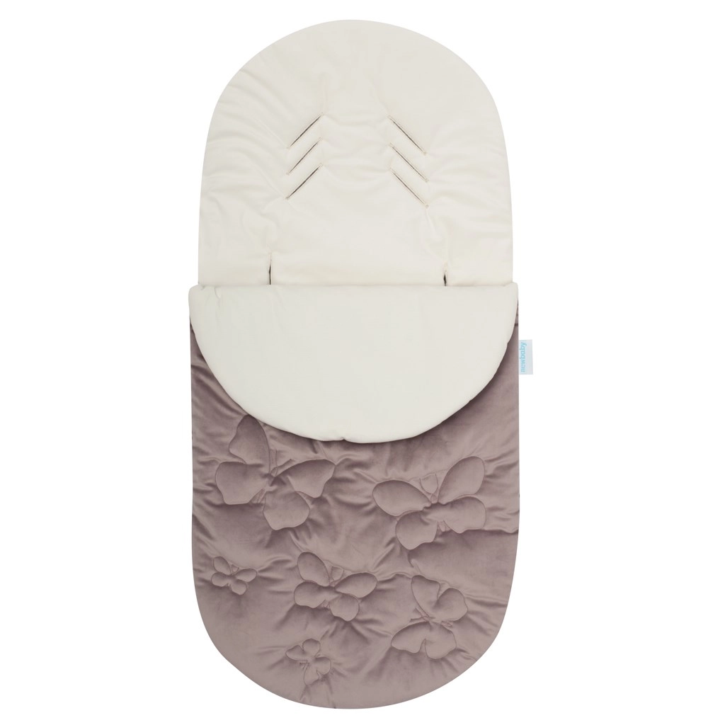 Detský zimný fusak do kočíka a autosedačky NEW BABY Butterfly, fialový