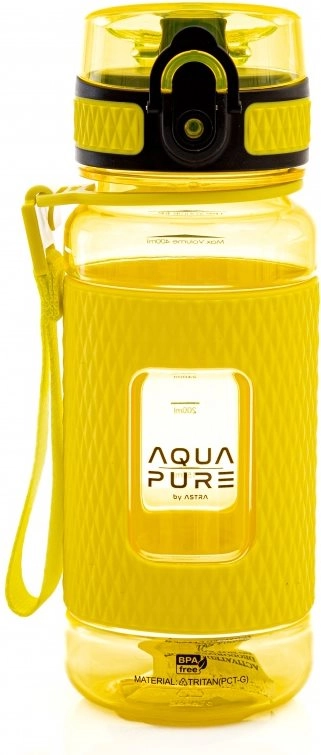 ASTRA Zdravá fľaša na vodu Aqua Pure 400 ml – Žltá