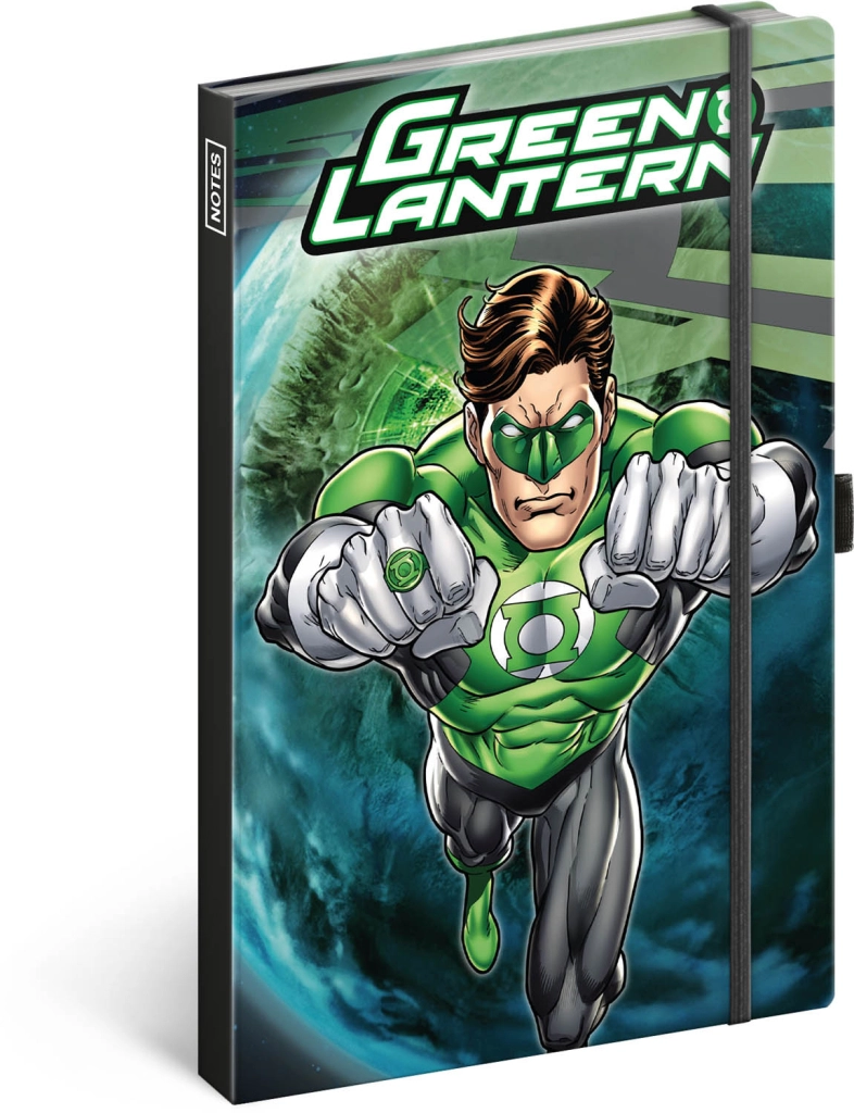 E-shop Baagl Notes Green Lantern linkovaný 13 × 21 cm