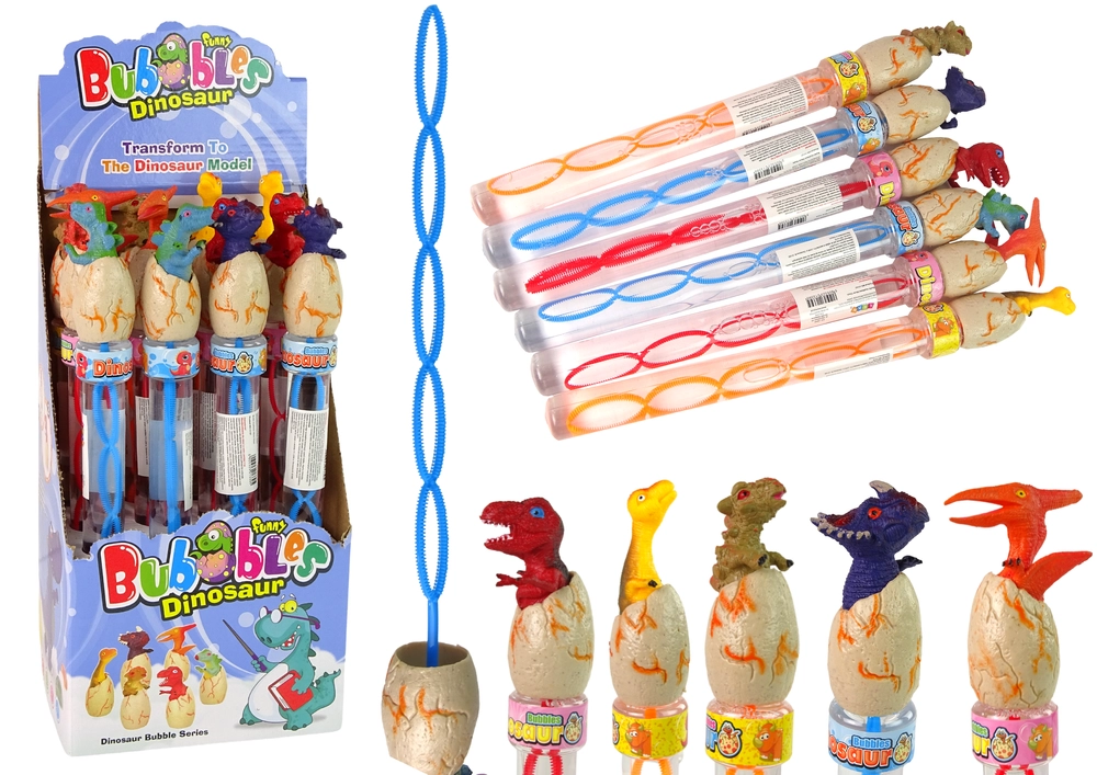 E-shop Bublifuk s motívom dinosaurov 34 cm – rôzne farby