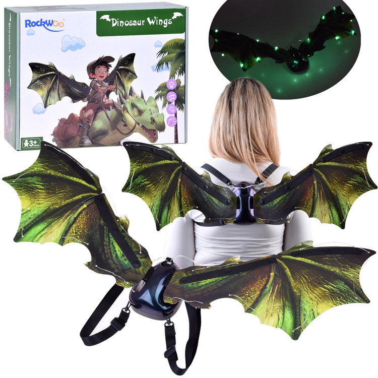 E-shop JOKO Svietiace Pohyblivé Dračie Krídla DRAGON s LED svetlom + Dračie Zvuky
