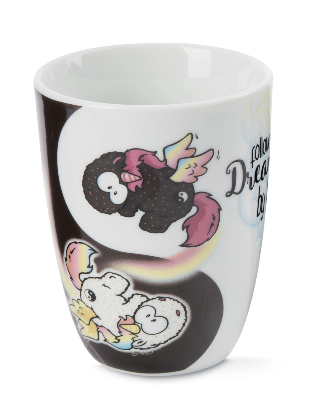 Nici 47386 Porzellantasse Einhorn Rainbow Yin & Yang Nasledujte svoje sny... 310 ml