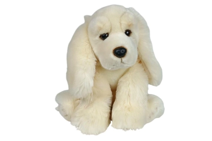Plyšový pes španiel svetlý sediaci 28 cm