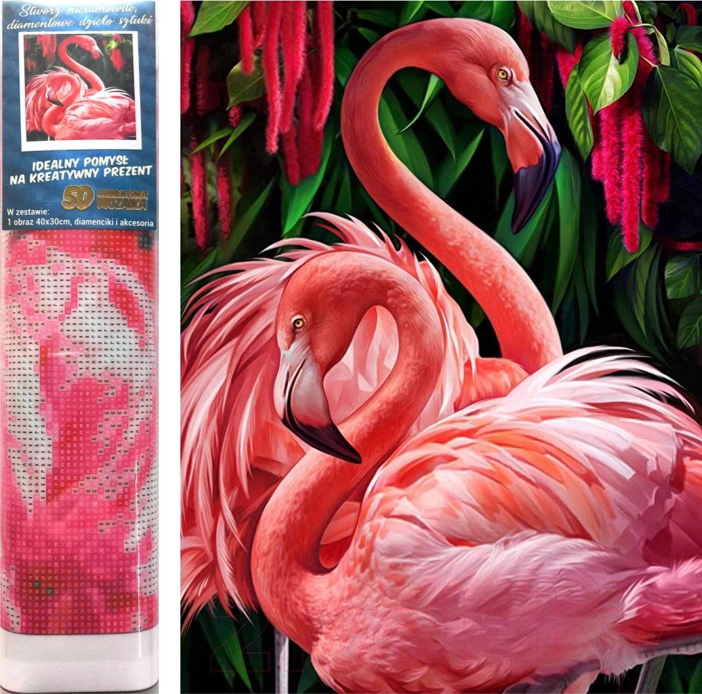 E-shop Norimpex Diamantové maľovanie Plameniaky 30 x 40 cm