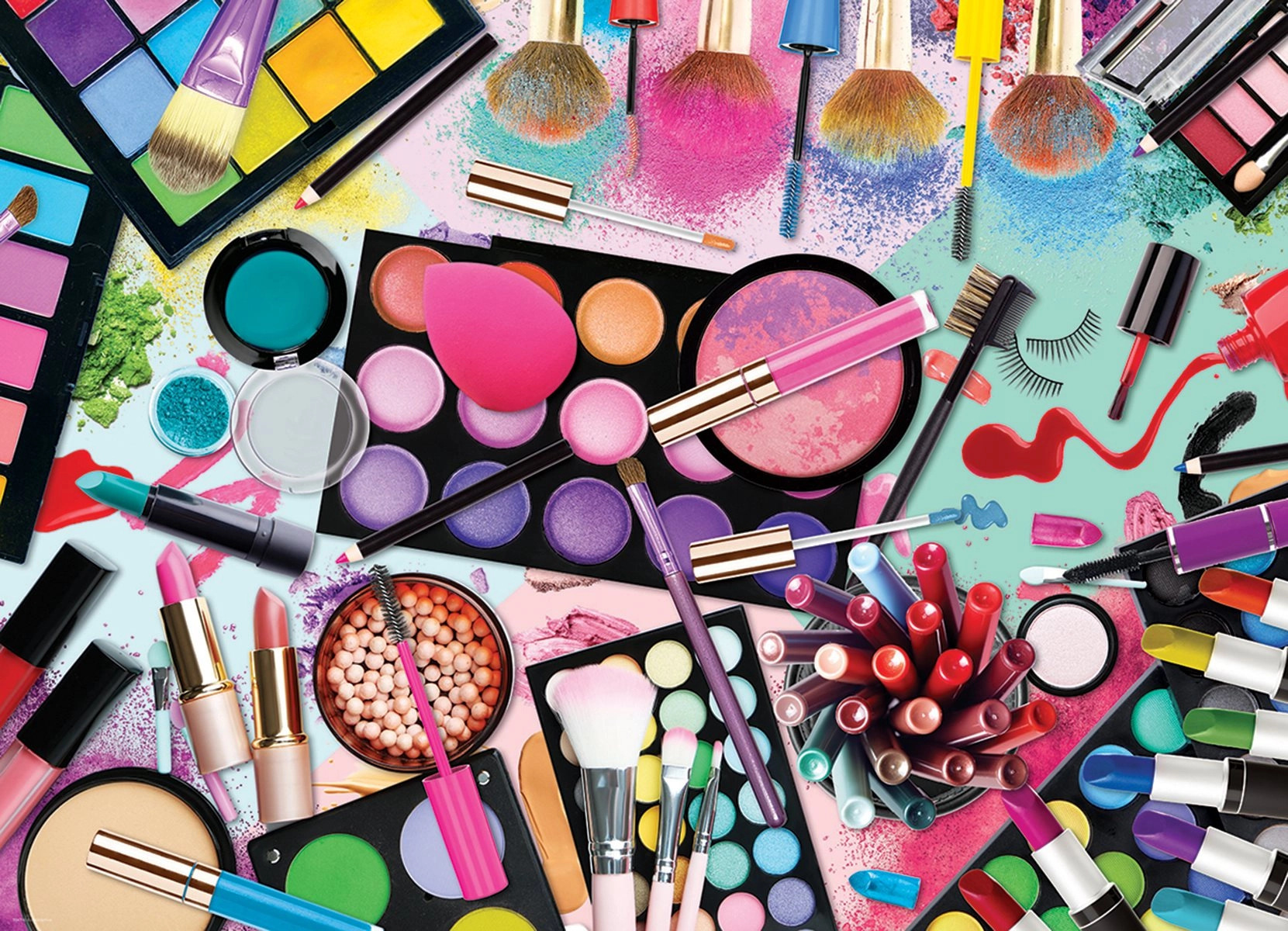 Puzzle Paleta farieb: Makeup 1000 dielikov