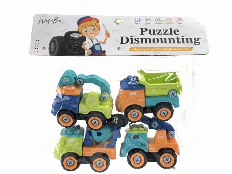 Stavebný set DIY – miešačka, žeriav a bager so svetlami a zvukmi