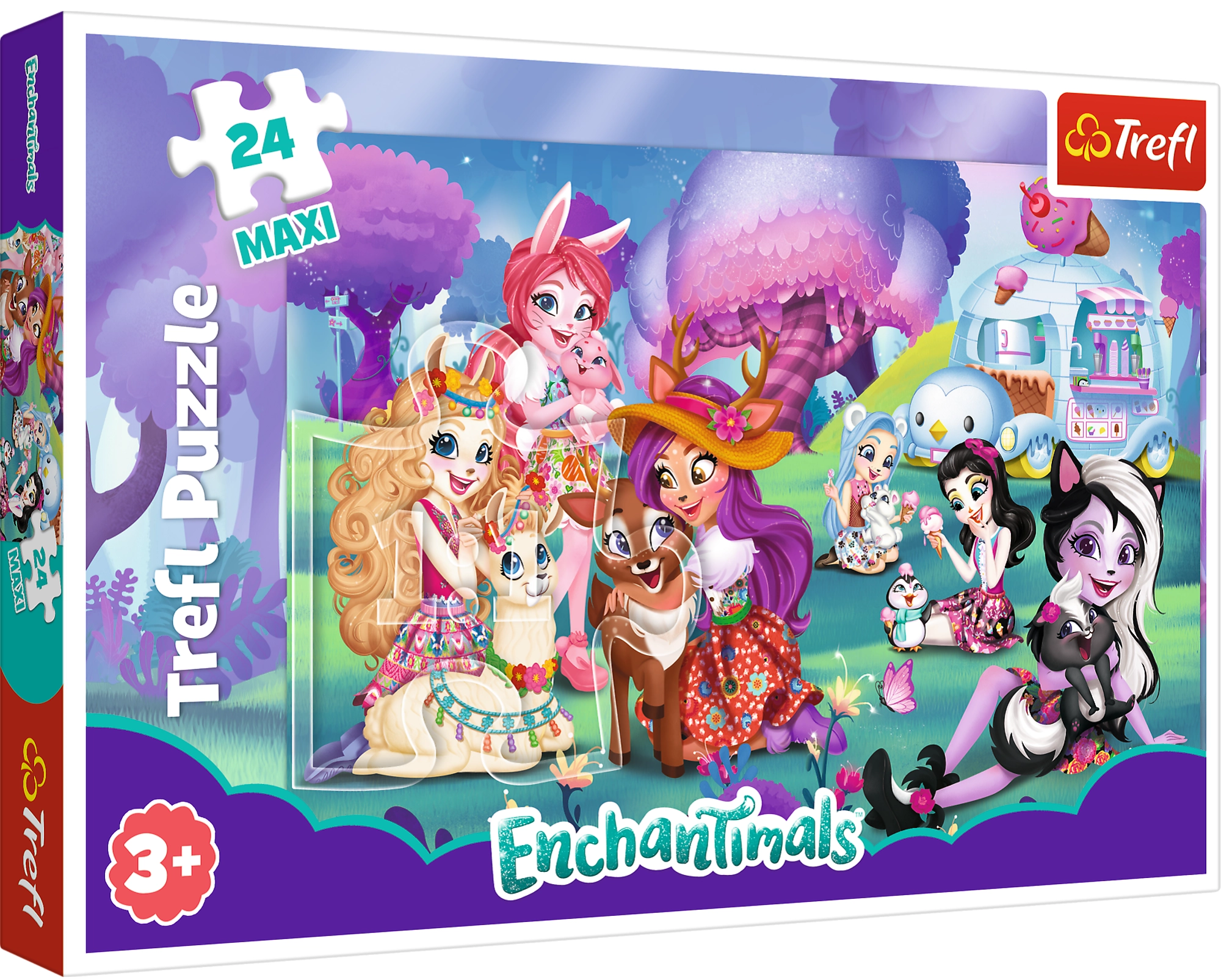 Trefl puzzle maxi ENCHANTIMALS – veselý svet, 24 dielikov