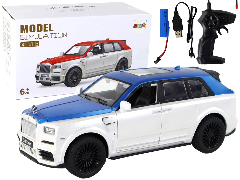 E-shop RC auto 1:20 bielo-modré s diaľkovým ovládaním BVLIIMAN