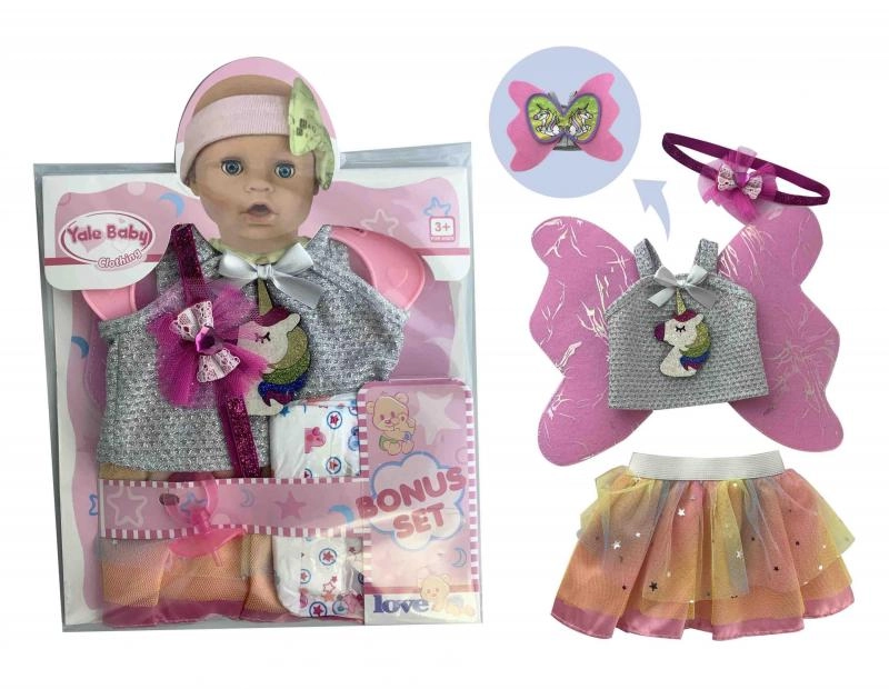 E-shop MAC TOYS Topík s krídlami a sukňou pre bábiku 40-43 cm