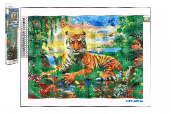 E-shop Norimpex Diamantové maľovanie Kráľ džungle 30 x 40 cm