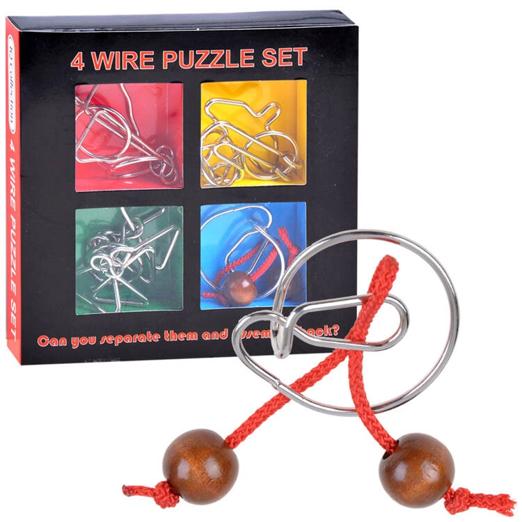 E-shop WIRE PUZZLE kovový hlavolam 4v1